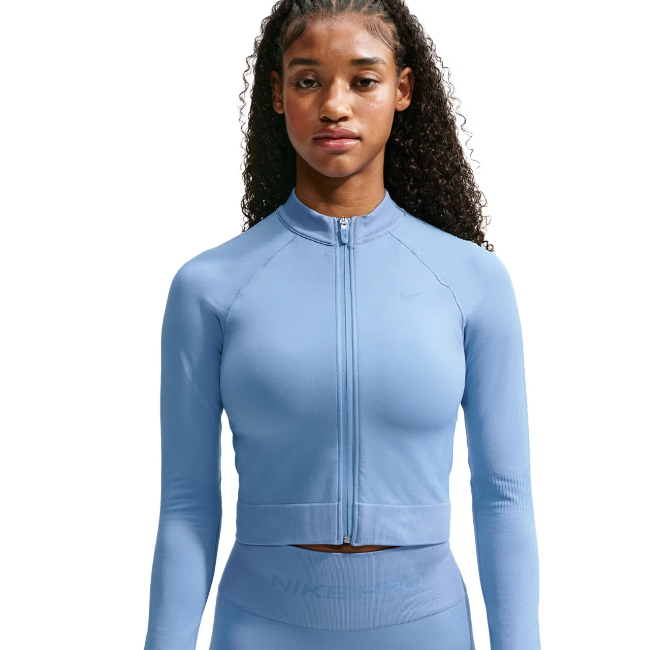 Женская футболка с длинным рукавом, бесшовная, Nike, Work Blue