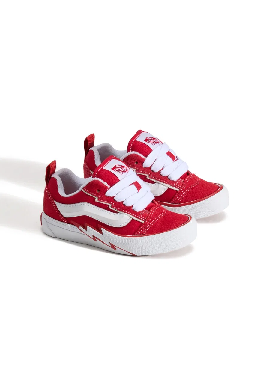 Кроссовки VANS 'Knu Skool Bolt' ярко-красного цвета — фото 2