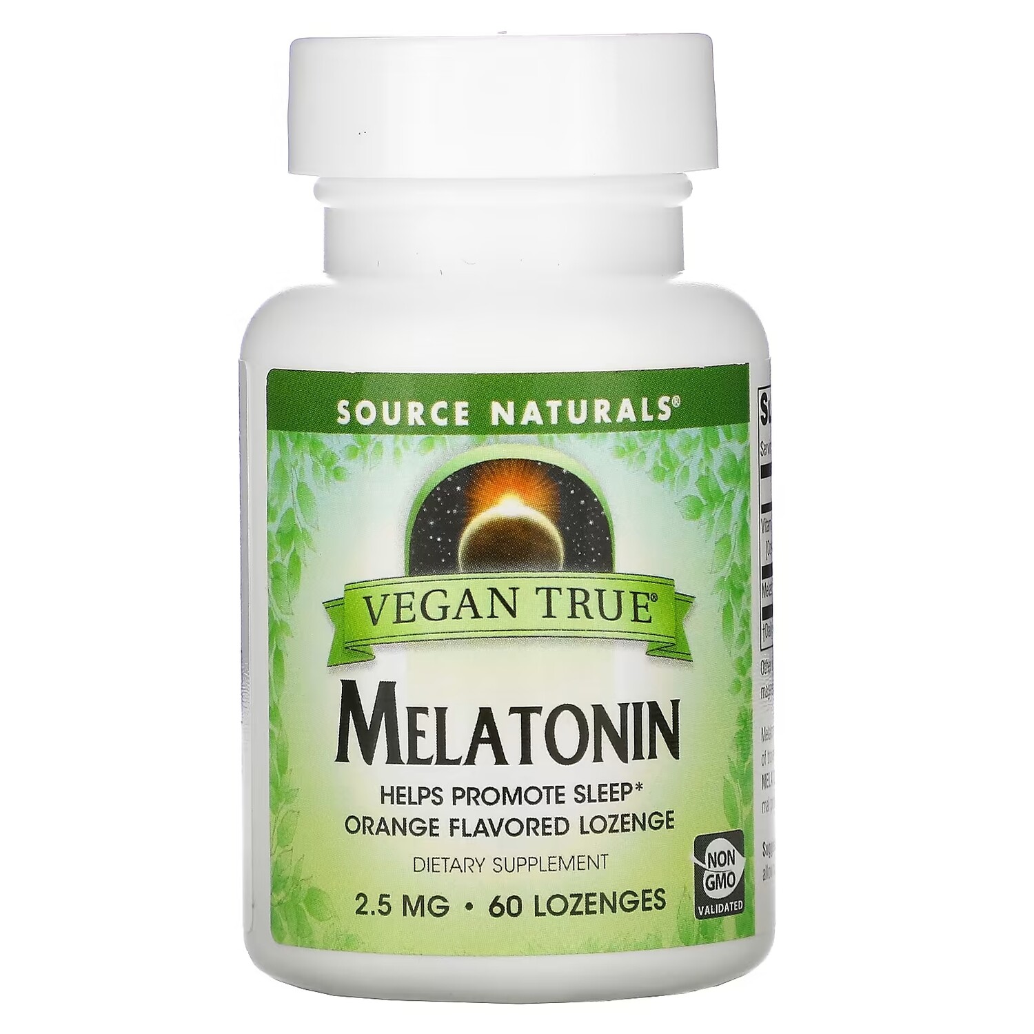 

Source Naturals Истинно Веган Мелатонин Апельсин 2,5 мг, 60 таблеток