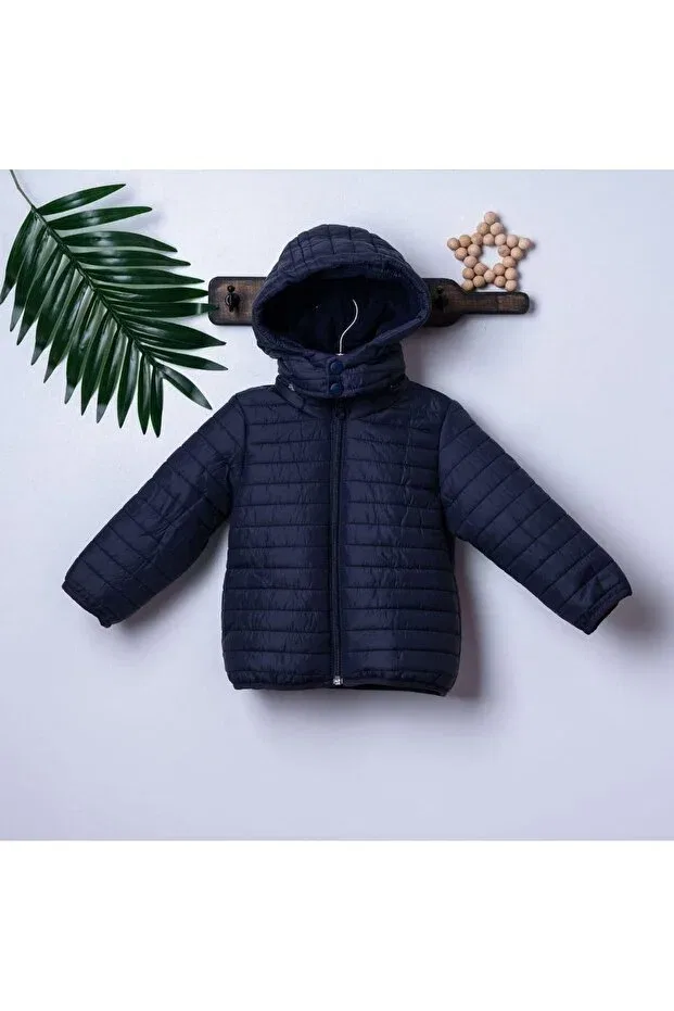 Детская зимняя куртка-пуховик с длинным рукавом Verscon, Navy Blue — фото 3