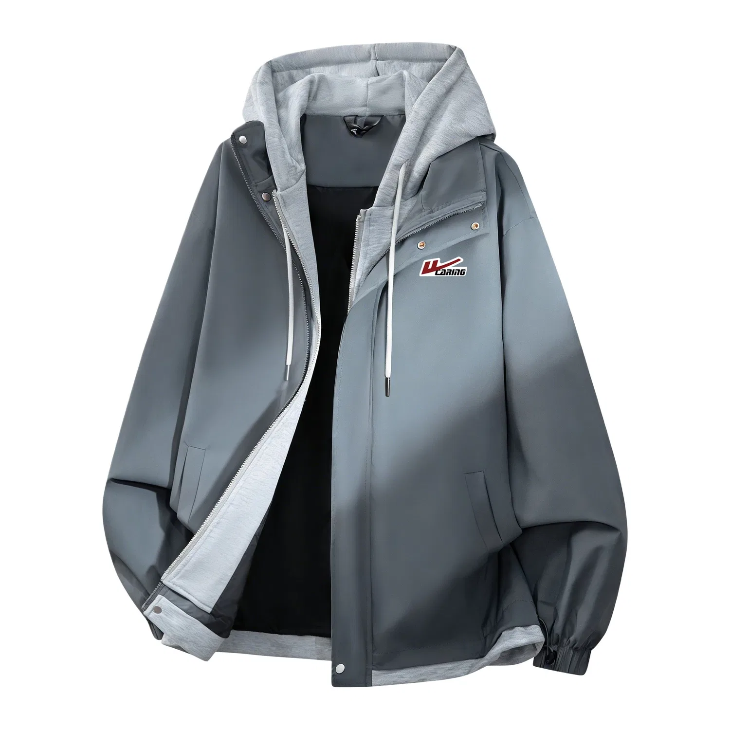 Детское худи Unisex с принтом Riding The Wind WARRIOR, Haze Blue+Light Heather Gray