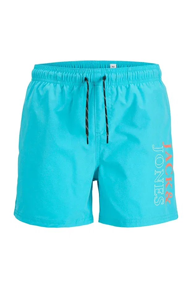 Детские шорты для мальчиков с принтом Jpstmaui jjswim logo akm Jack & Jones, Blue-102257546 — фото 2