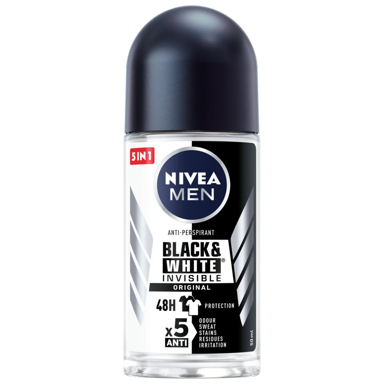 

Nivea Men Black & White Invisible Original шариковый антиперспирант для мужчин, 50 мл