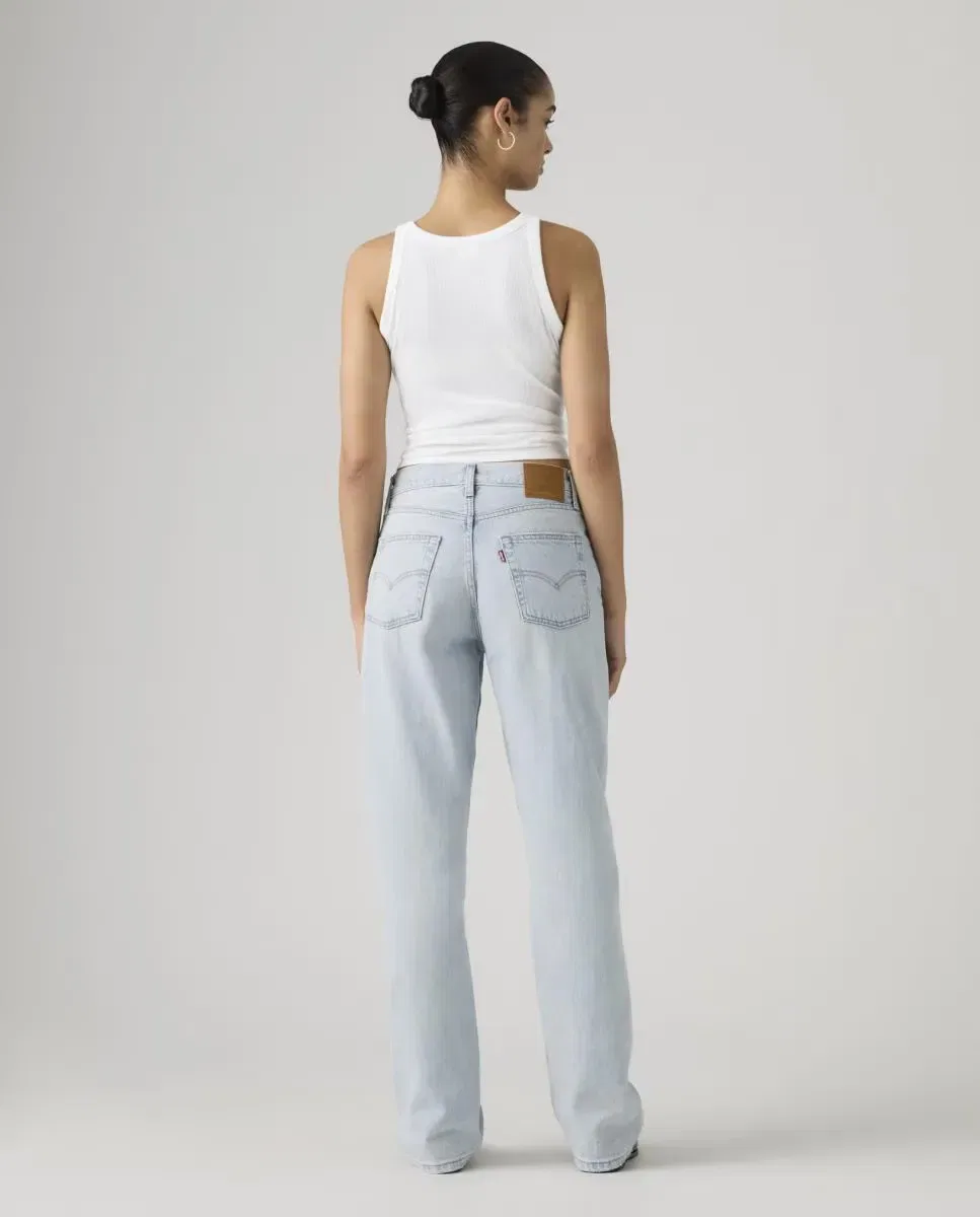 Женские джинсы прямого кроя с высокой посадкой Easy Dad Levi's, Azul Claro — фото 2