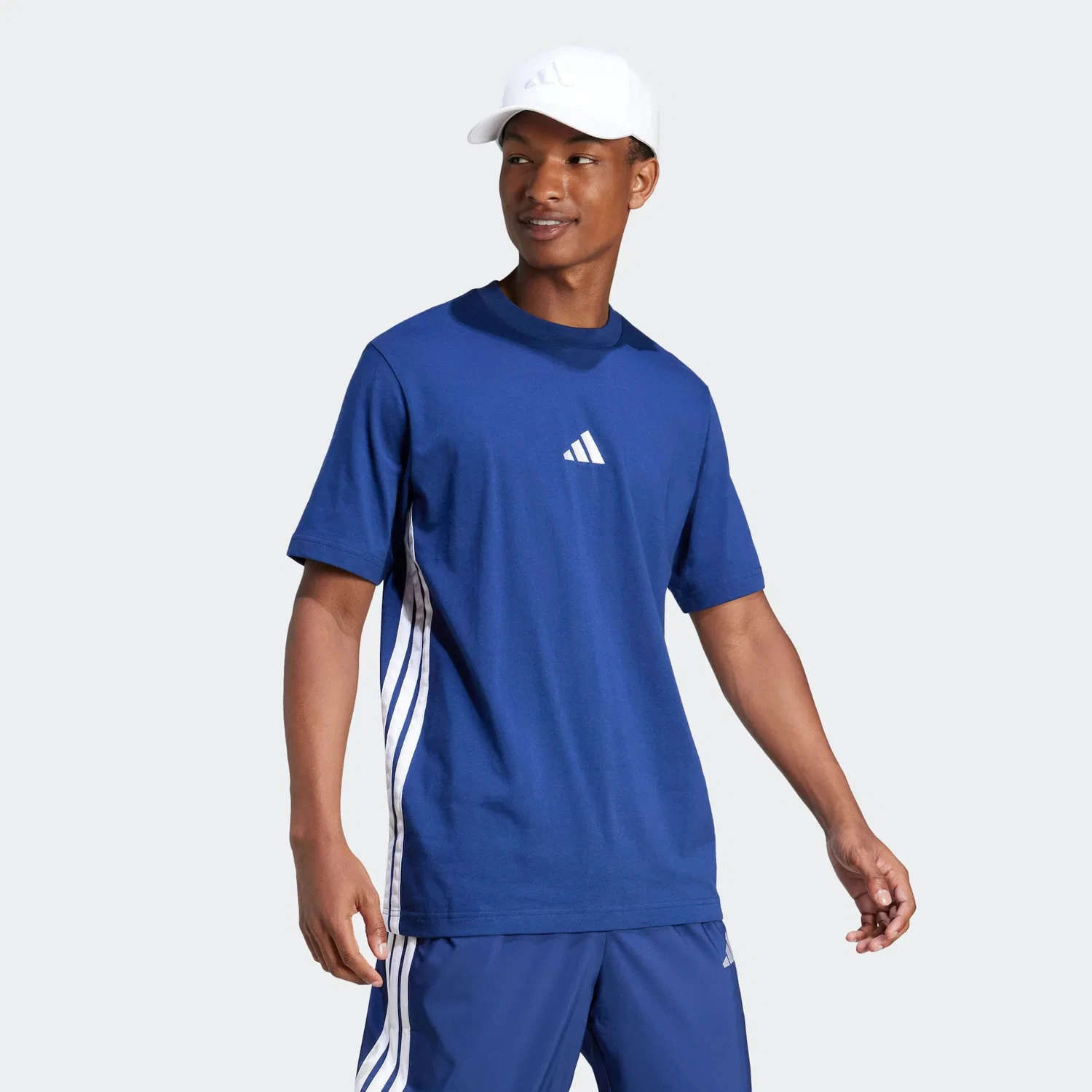 Детская футболка с тремя полосками Adidas Sportswear, Dark Blue/White