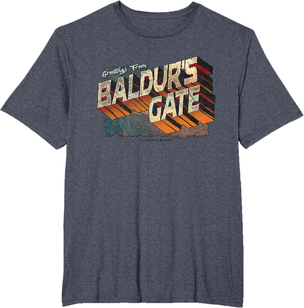 

Мужская футболка Dungeons & Dragons Greetings from Baldur's Gate, темно-синий