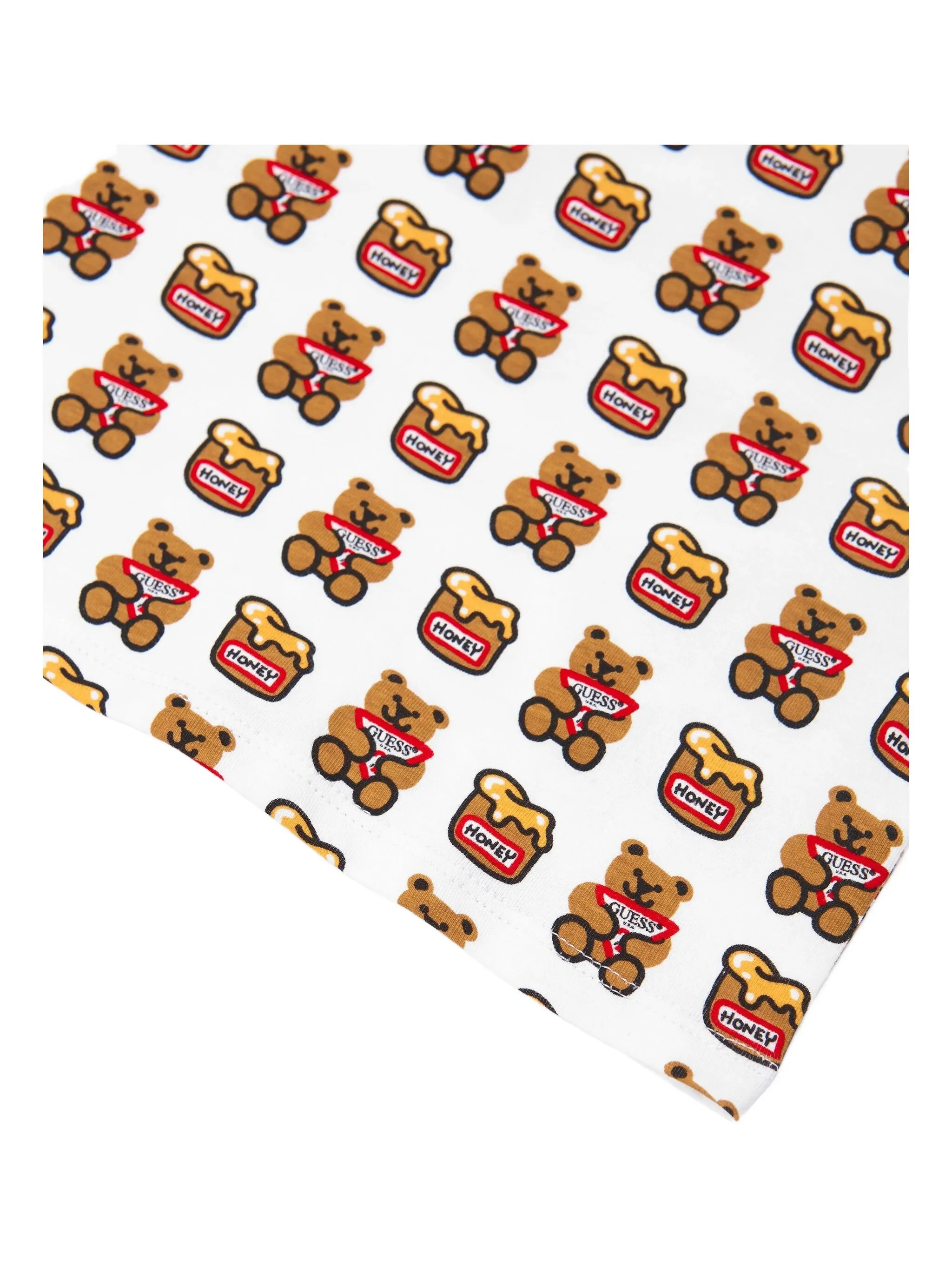 Футболка с принтом honey bear Guess Kids, белый — фото 3