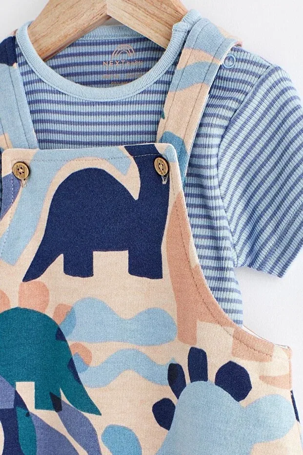 Детский комбинезон для девочек с принтом Next Baby, Blue — фото 4
