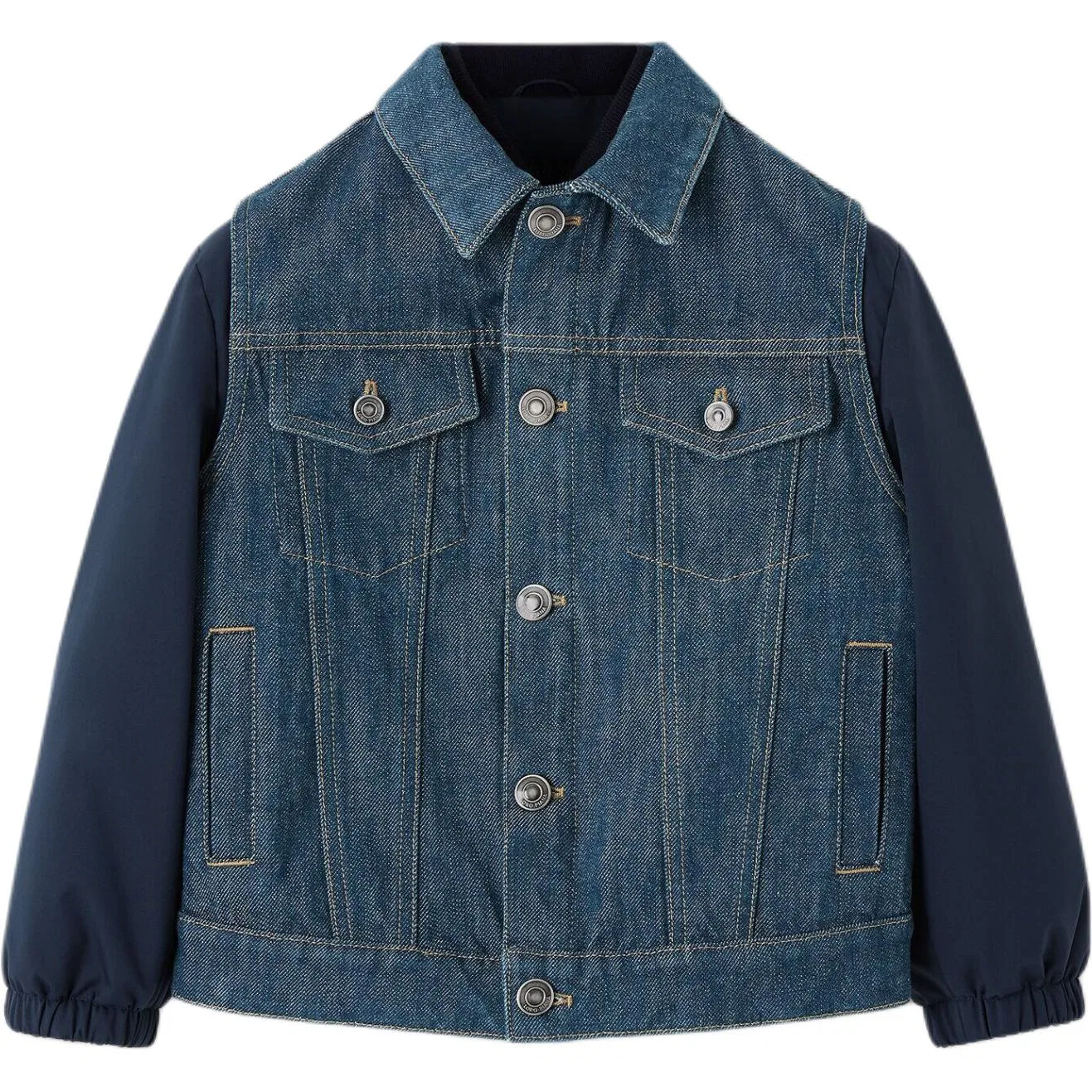 Детский жакет с лацканами Marine Blue Loro Piana
