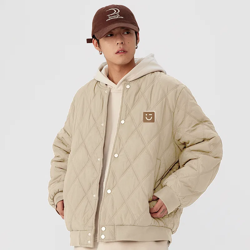 Детская пуховая куртка с принтом MINISO, Caramel Brown (Warm Brown Smile Chest Logo) — фото 4