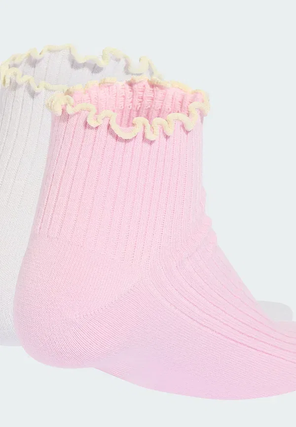 Комплект из 2 пар носков унисекс с оборками Adidas Originals, белый/фиолетовый — фото 2