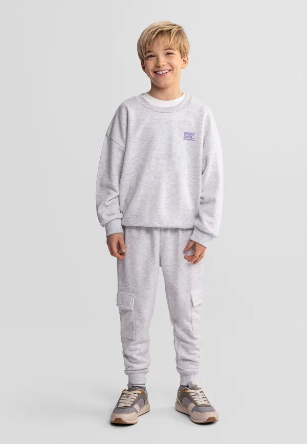 Брюки из футера джоггеры 2 шт в комплекте Minoti, Navy/Grey, темно-серый