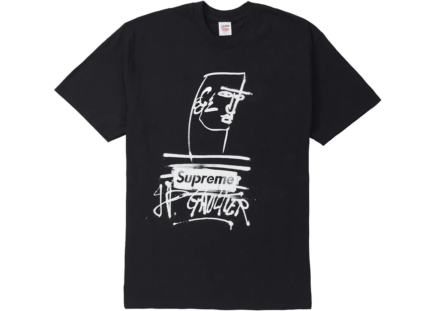 Мужская футболка с принтом Supreme Jean Paul Gaultier Tee, Black