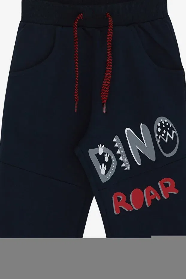 Детский комплект спортивного костюма для мальчиков с принтом Dinosaur Printed Breeze, Green — фото 4