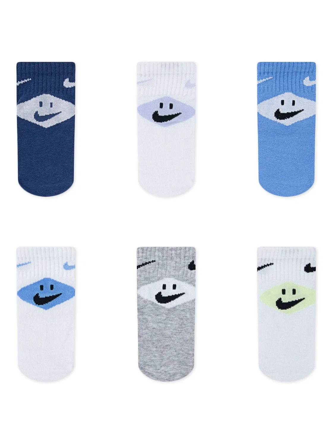 Носки Nike Smiley Quarter Socks, синие — фото 3
