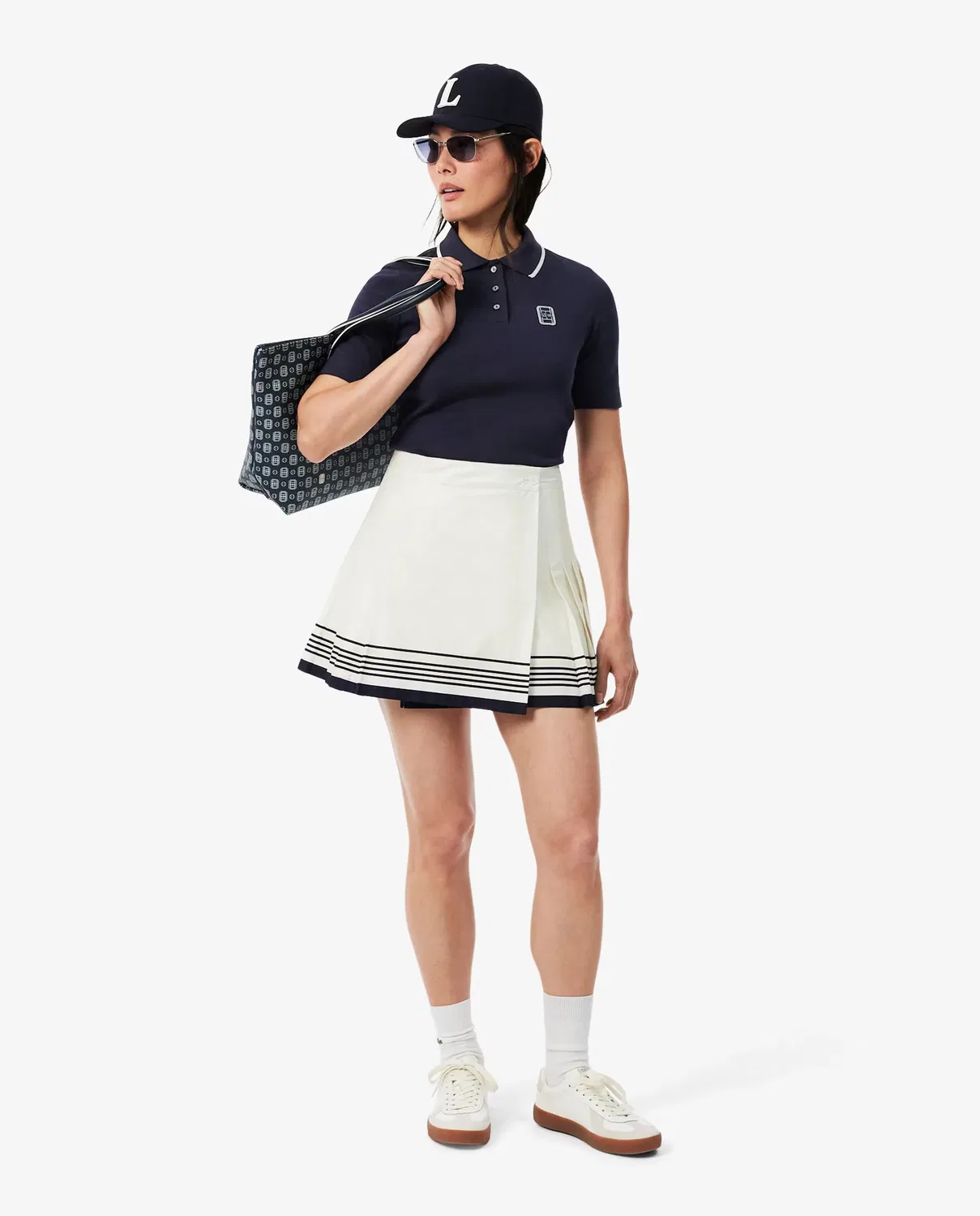 Поло Lacoste Azul Marino с двухцветной эмблемой — фото 4