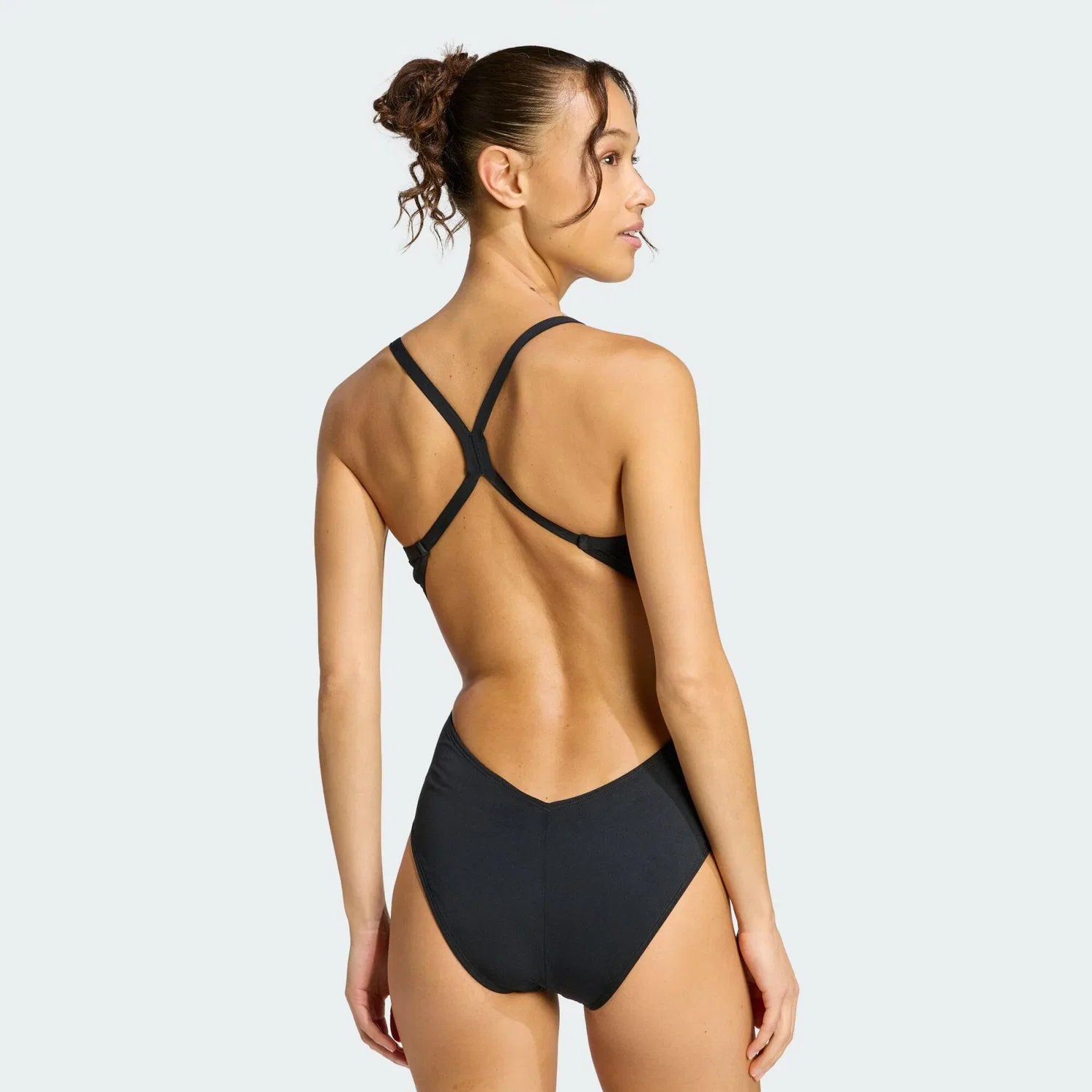 Женский слитный купальник с тонкими бретелями Ripstream Team Thin Straps C-Back Adidas, Schwarz — фото 3