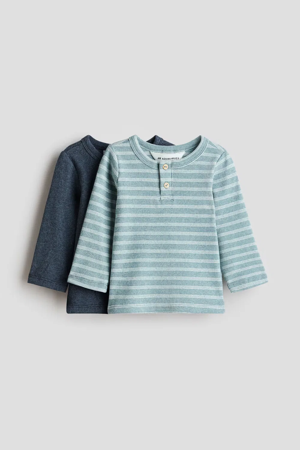 Комплект из двух хлопковых рубашек-поло H&M, Dunkelblau/Türkis
