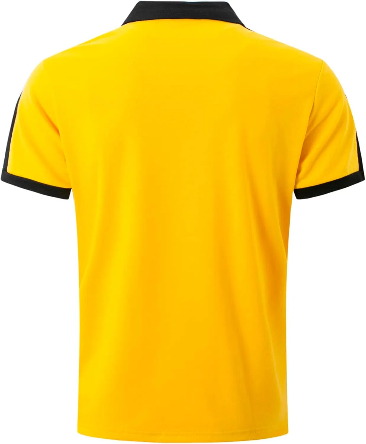Мужская slim-fit футболка с отложным воротником, Yellow — фото 2