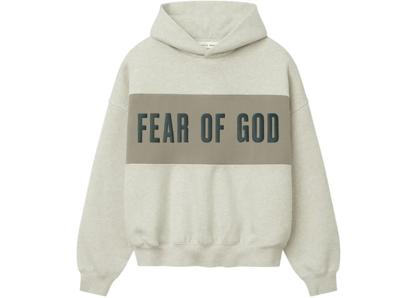 Мужской худи с кроп-кроем и панелями Fear of God, Vanilla Heather/Seal