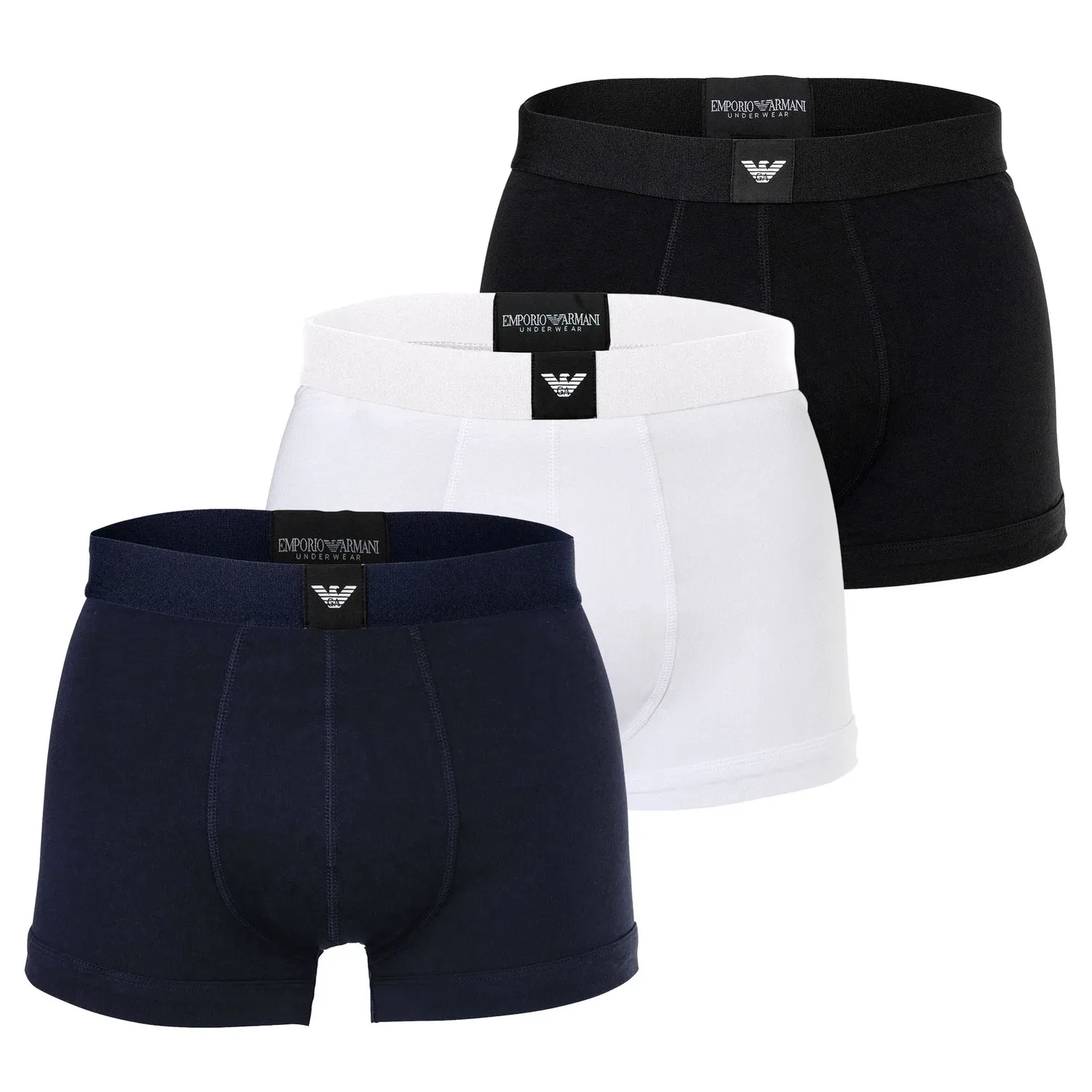 Мужские боксеры 3 шт Emporio Armani, Schwarz/Weiß/Blau