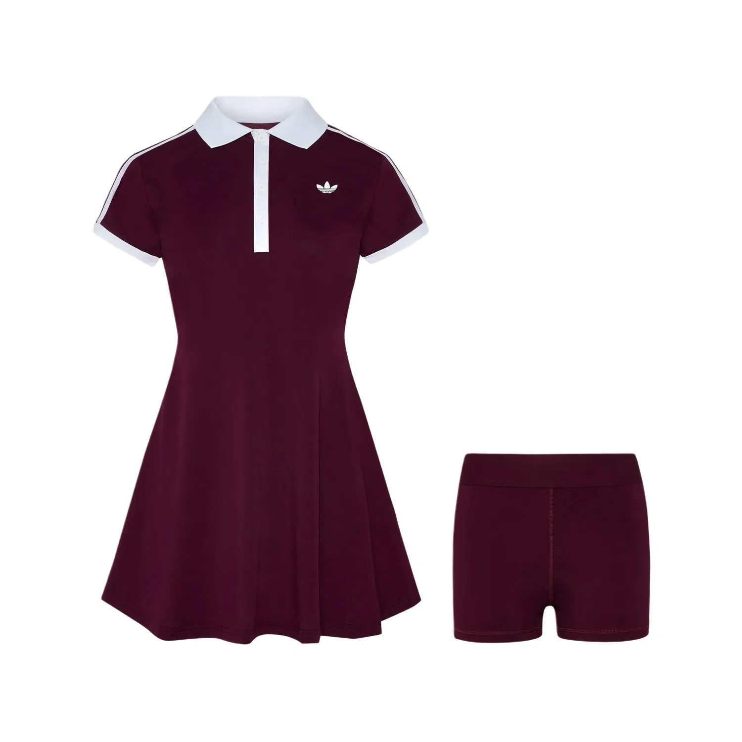 Женский костюм с воротником с темно-красно-фиолетовым цветом Adidas Originals, Dark Reddish Purple