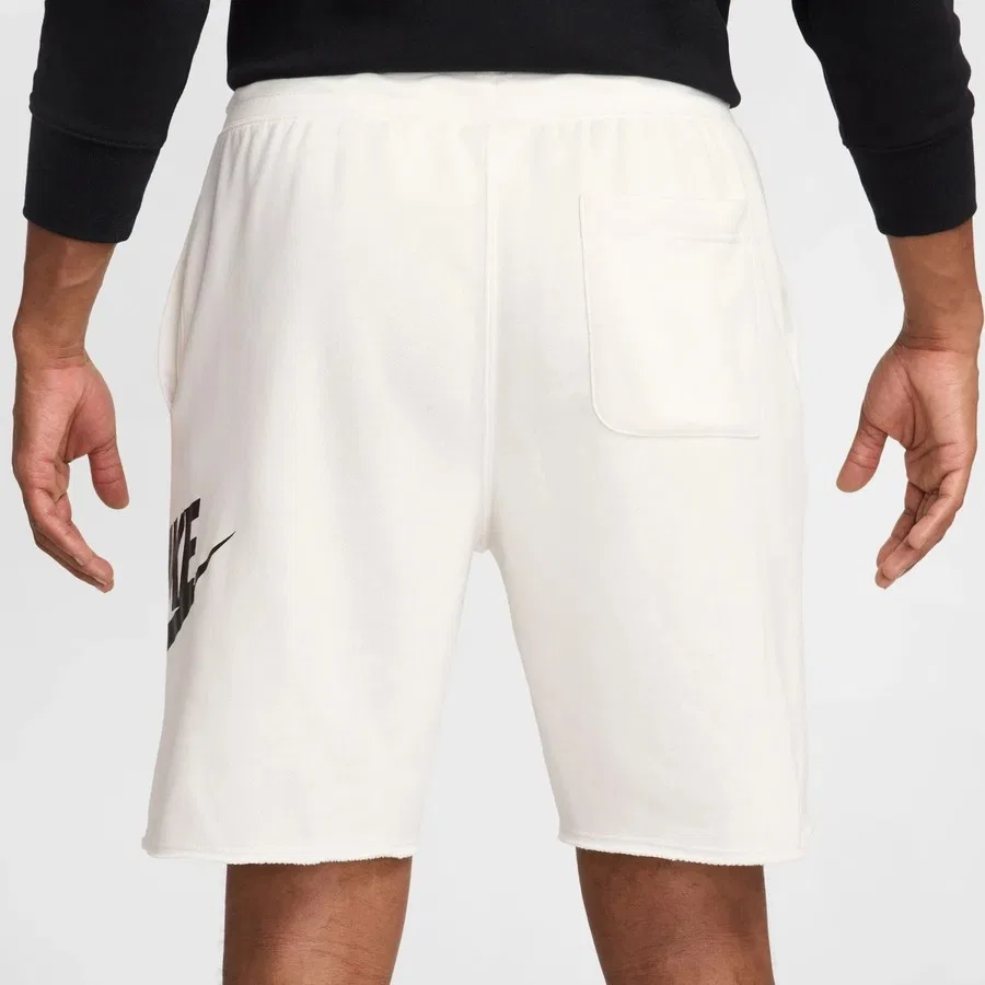 Шорты спортивные свободного кроя с принтом Nike Sportswear Sport Essentials French Terry Alumni, Белый — фото 3