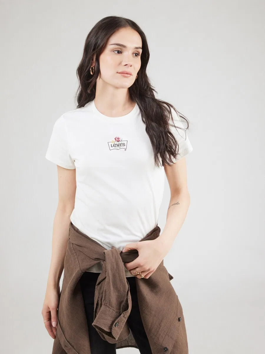 Футболка LEVI'S 'The Perfect' белого цвета — фото 3