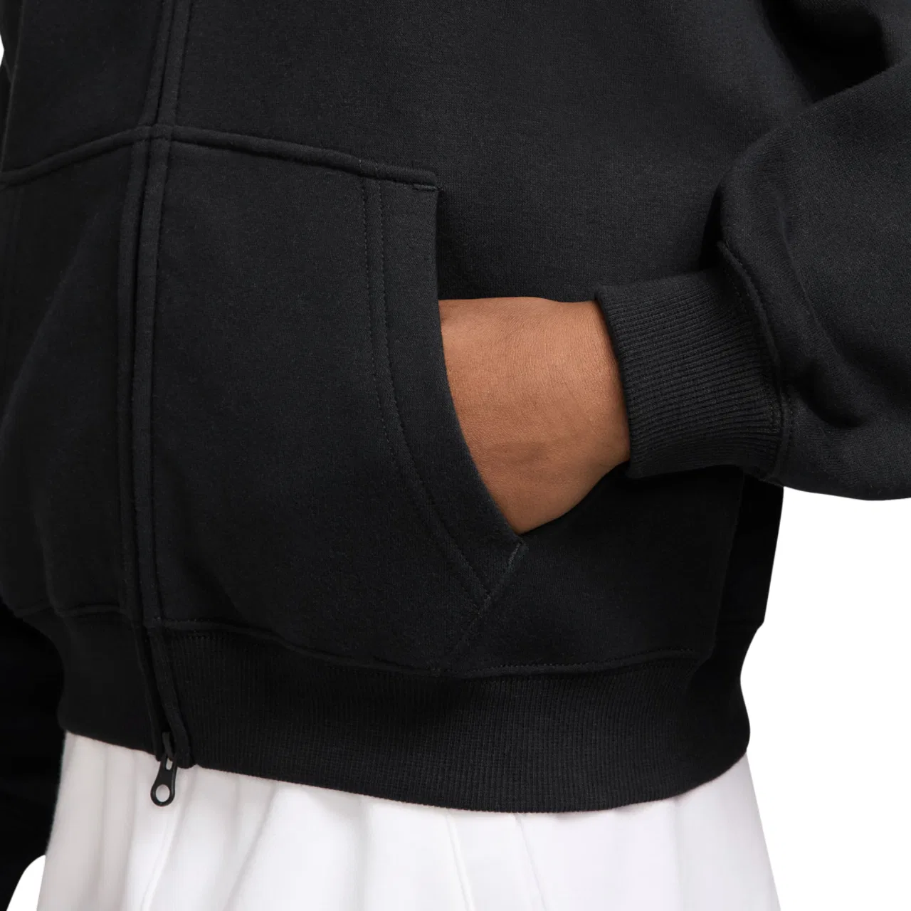 Детское худи для девочек с капюшоном Nike Studio Fleece Full-Zip, Black — фото 3