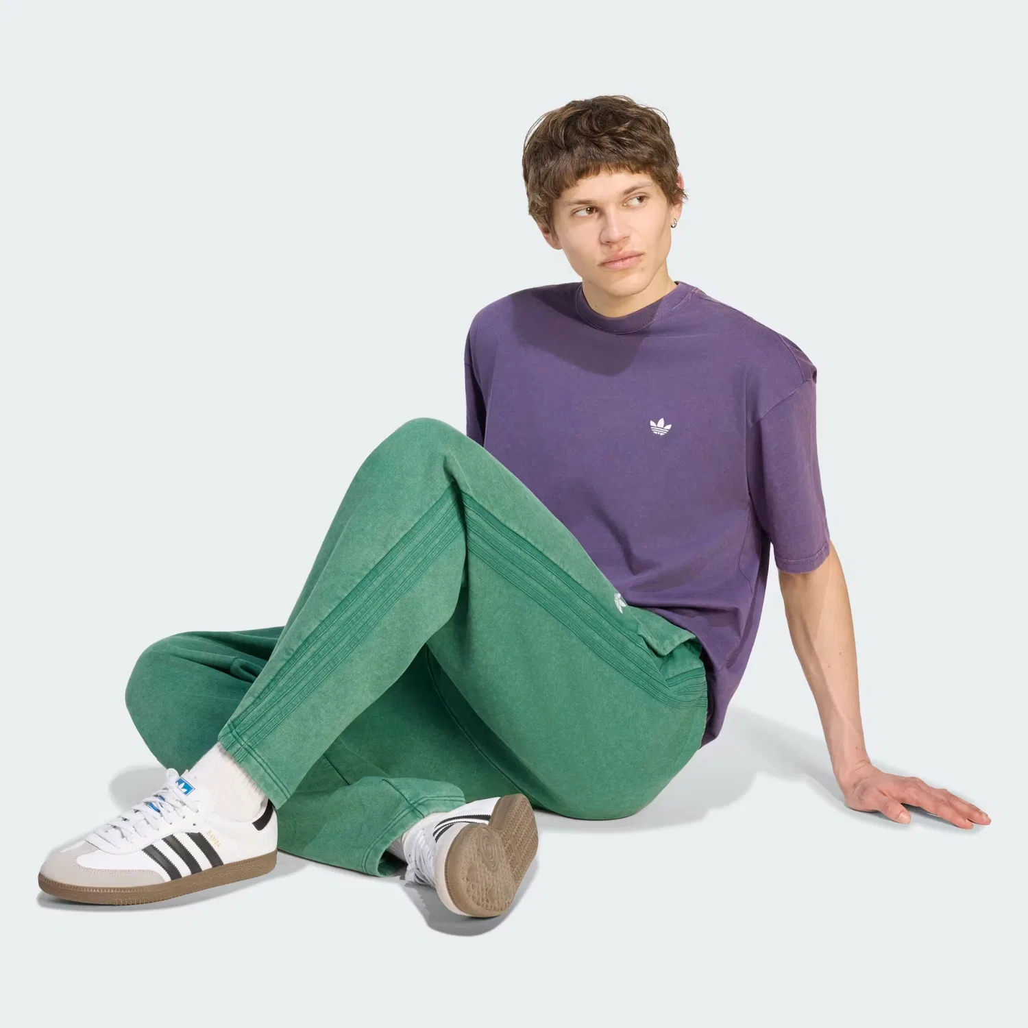 Мужские флисовые брюки свободного кроя Trefoil Essentials Adidas Originals, темно-зеленый — фото 3