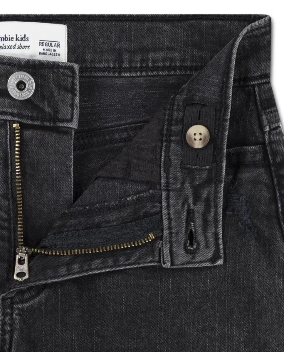 Детские шорты для девочки джинсовые Abercrombie Kids, Gris — фото 3
