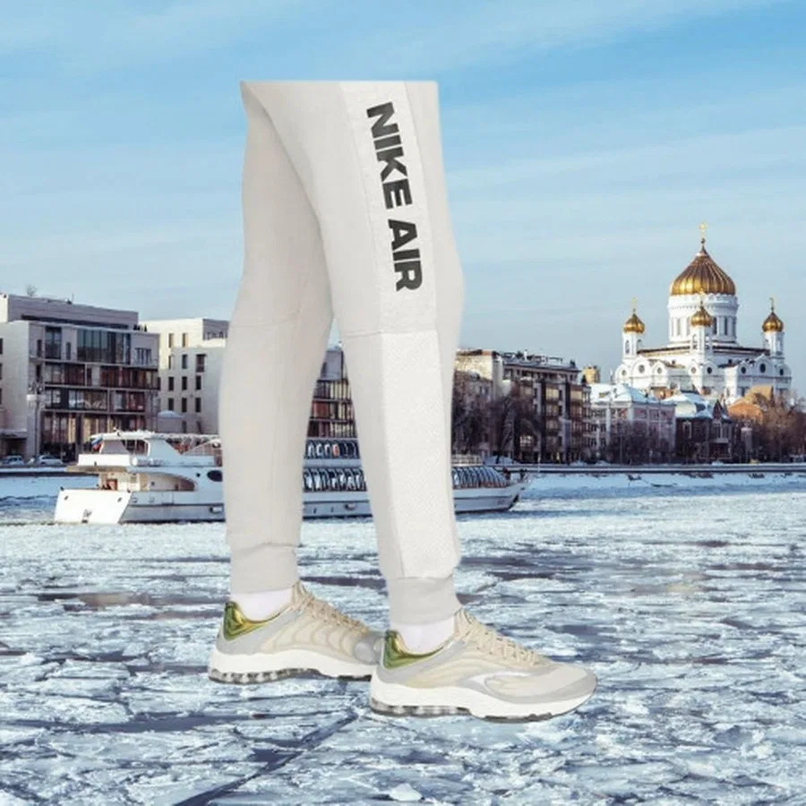 Спортивные штаны Nike Sportswear Air Brushed-Back Fleece, Серый — фото 3