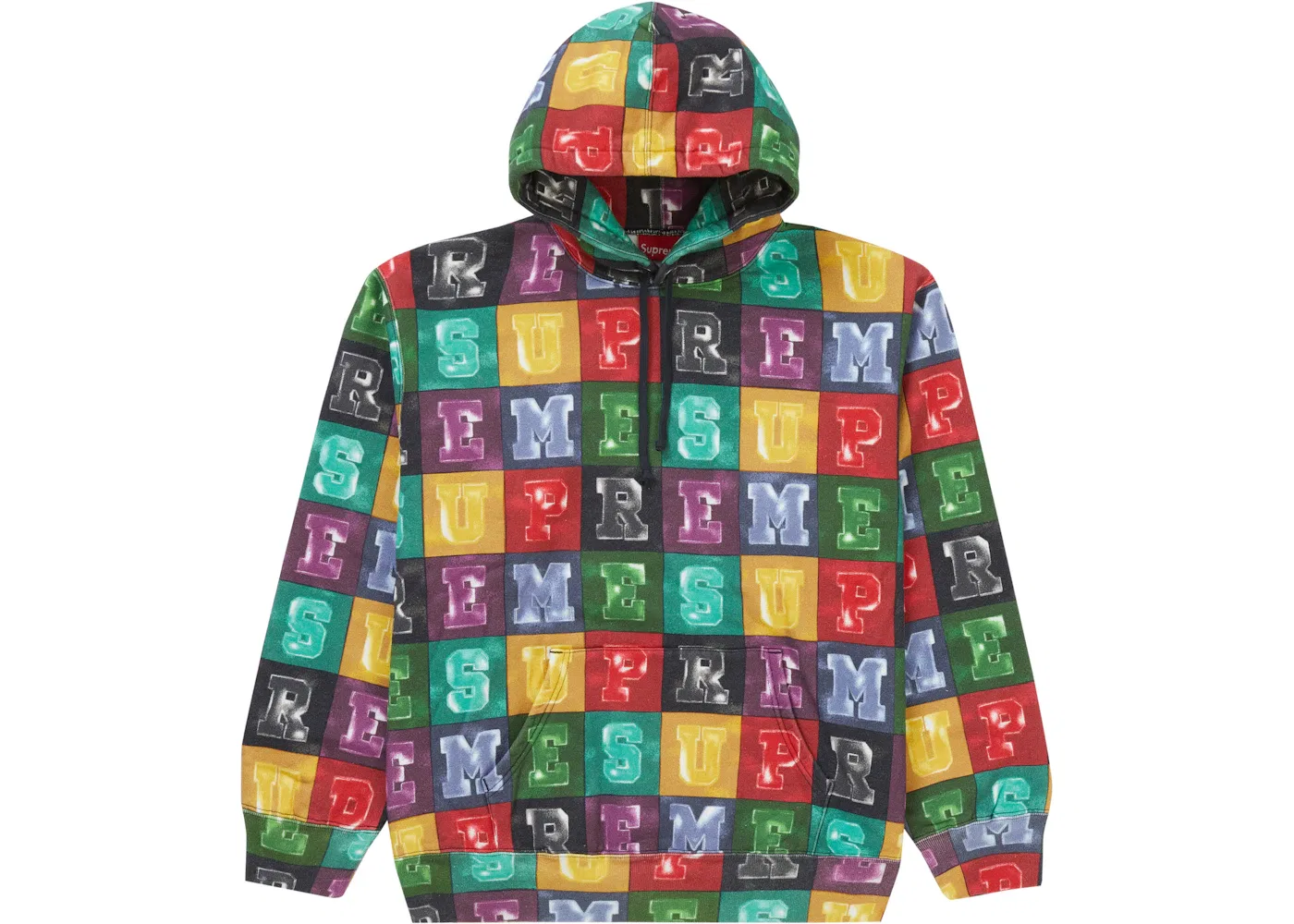 Мужской худи с принтом Supreme Hooded Sweatshirt, Multicolor