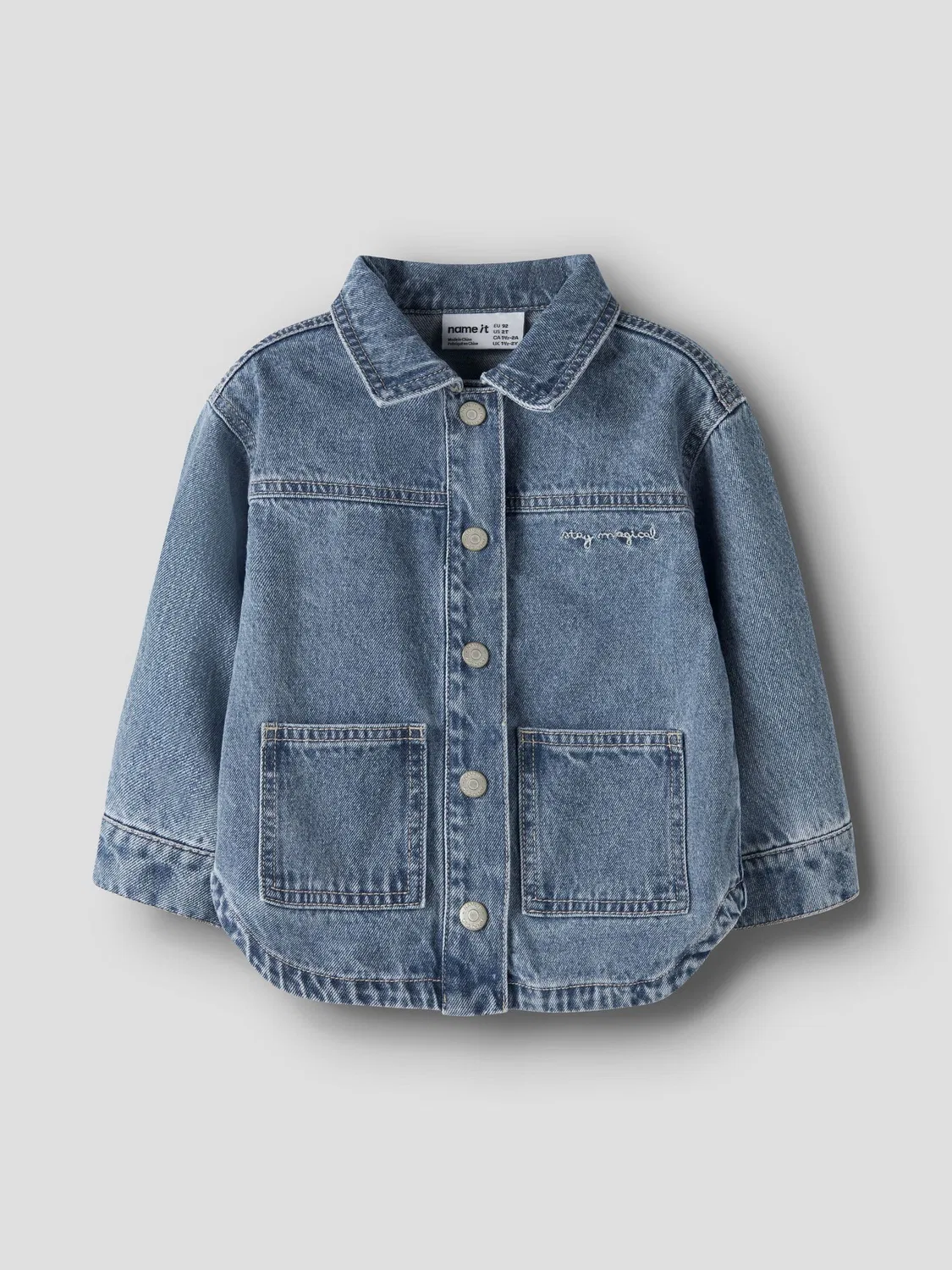 Куртка джинсовая Medium Blue Denim Name It, синий — фото 3