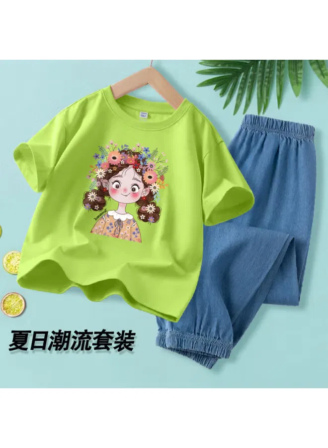 Jeanswest Комплект с коротким рукавом для девочек, мятный — фото 2