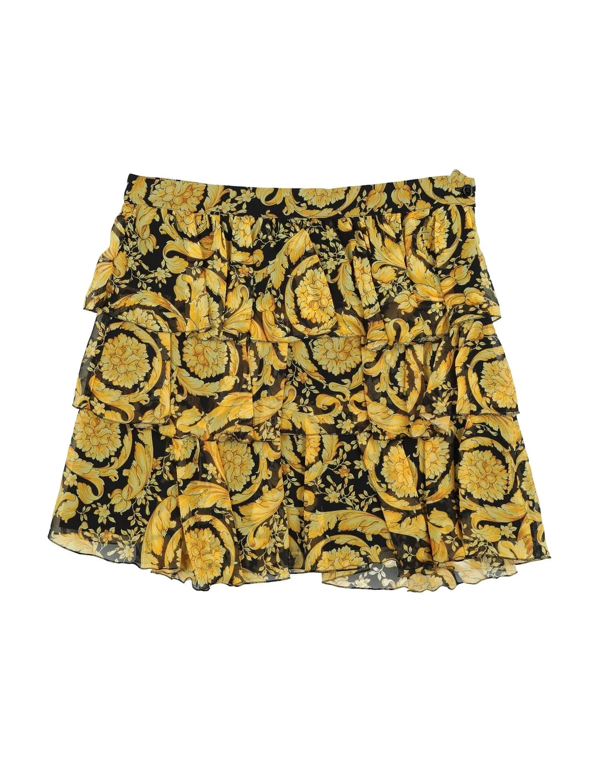 Детская юбка для девочек из шифона с принтом Signature Print Versace Young, желтый