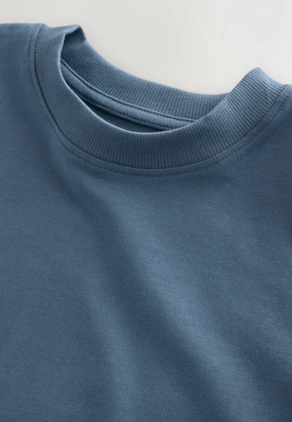 Комплект пижамный из хлопка Regular fit single check set Next White, белый/синий — фото 3