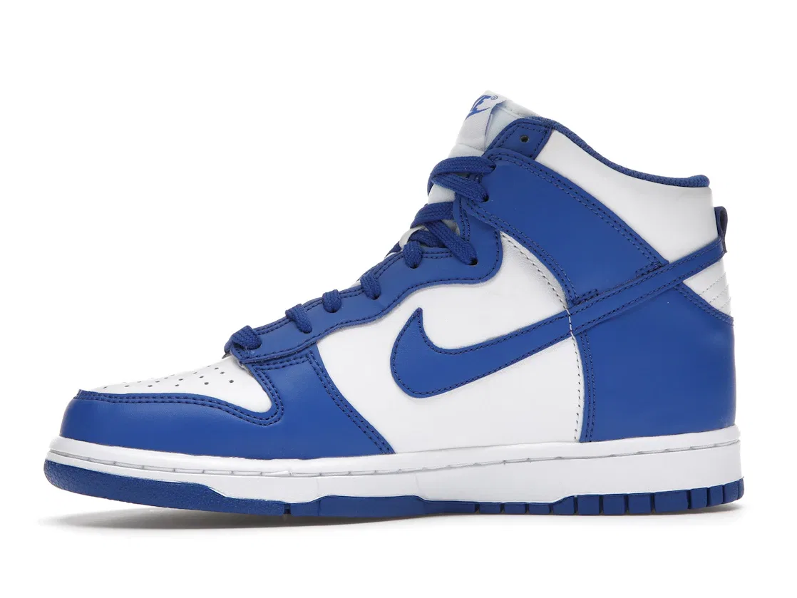 Детские кроссовки высокие с принтом Nike Dunk High Nike, White/Game Royal-Total Orange — фото 3