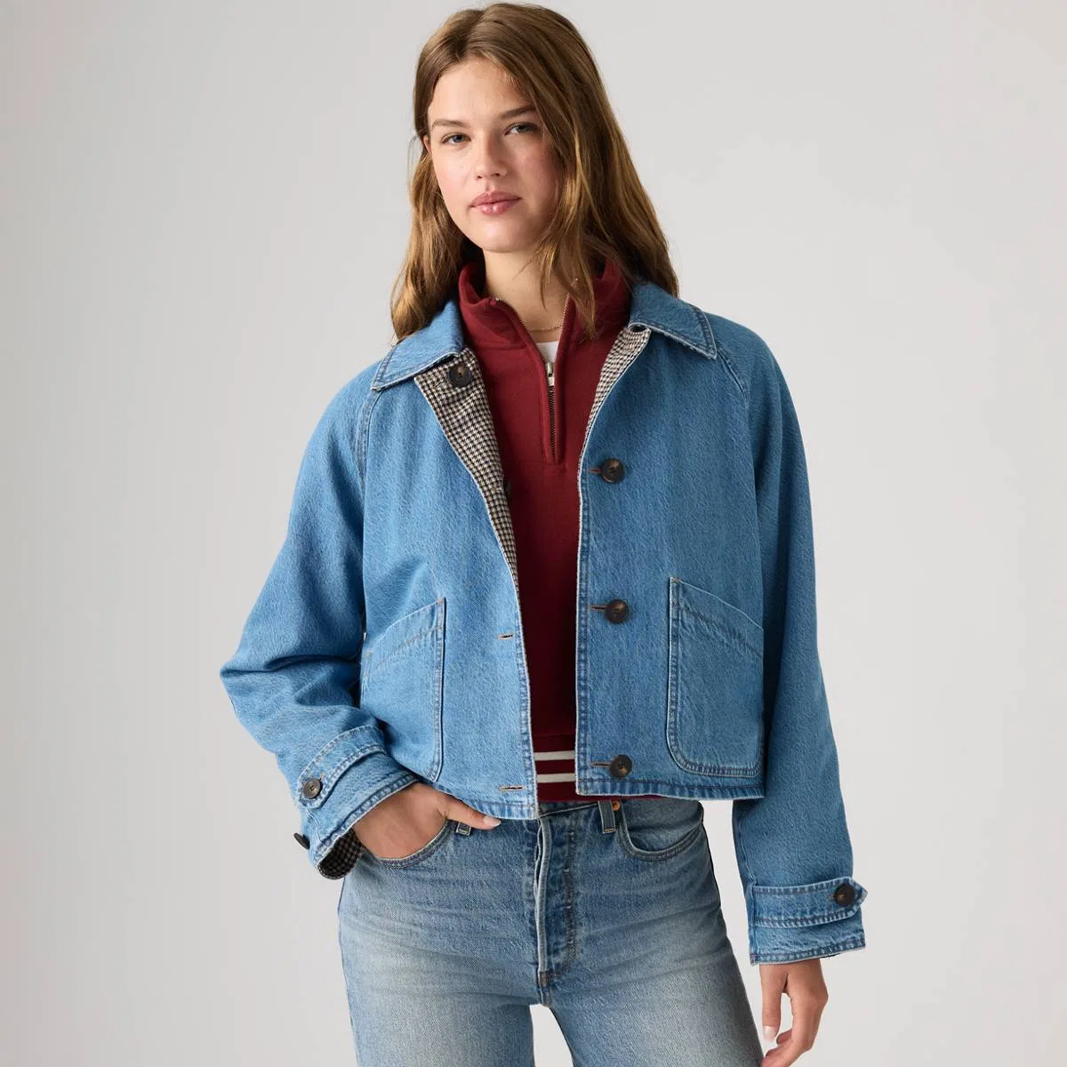 Джинсовая куртка Reversible short trench Levi's, Neutral - Neutral