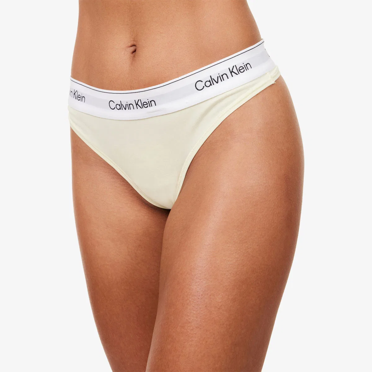 Трусики-стринги icon из хлопка и модала Calvin Klein, грушевый сорбет — фото 3