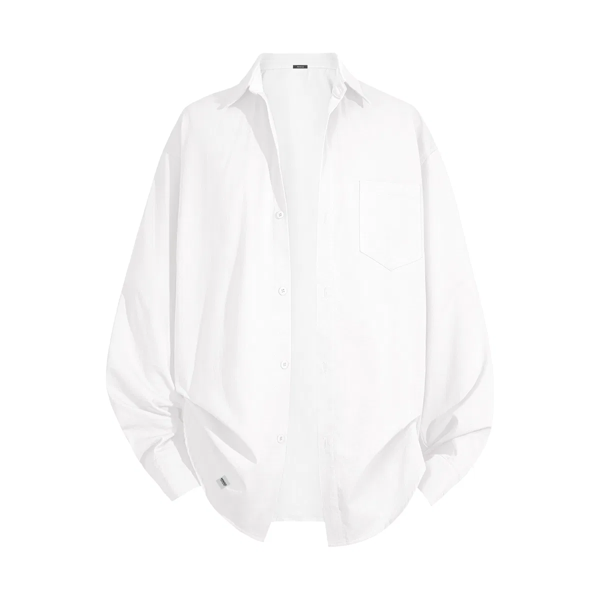 Детская рубашка поло с длинным рукавом MINISO, White Solid Color