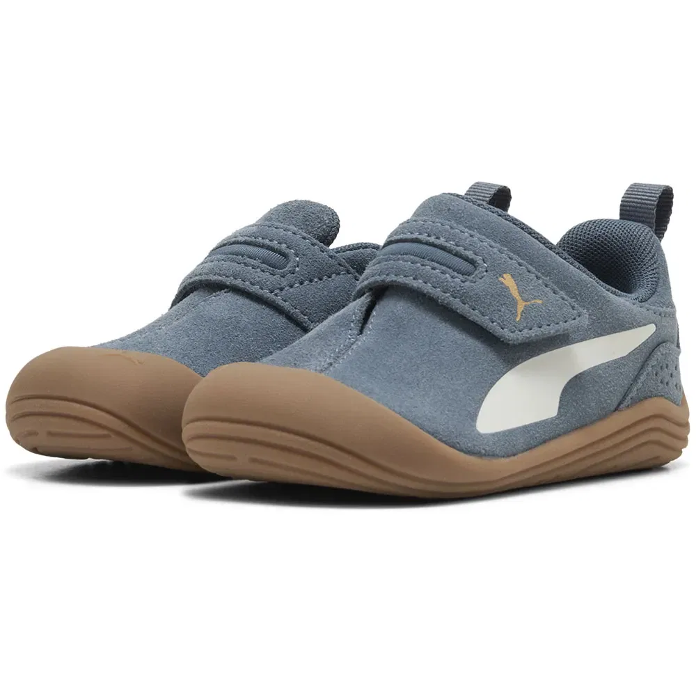 Детские кроссовки для девочек с замшевым верхом Puma Kitten Premium V, Blue — фото 2