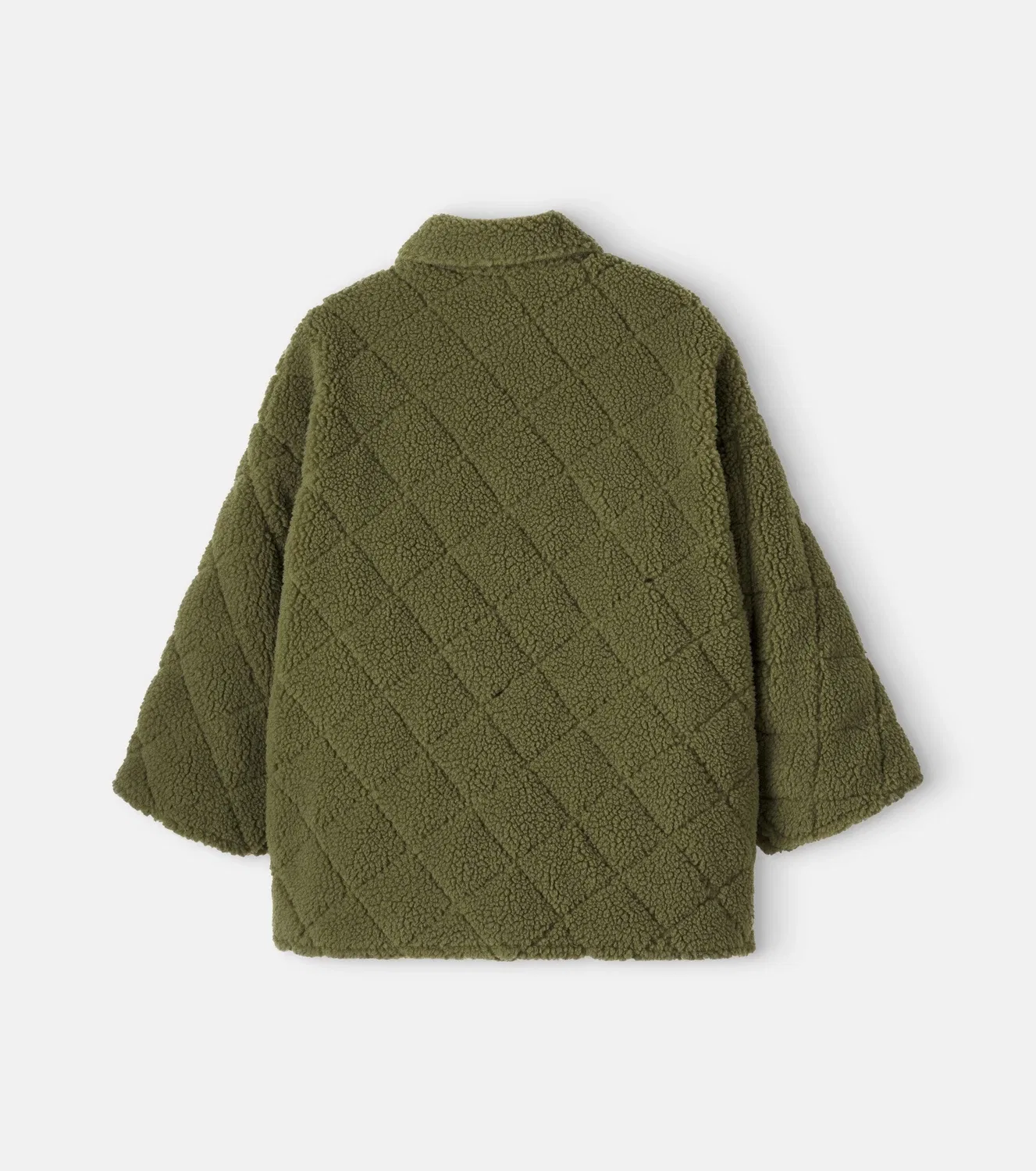 Стеганая куртка с флисом Stella Mccartney Kids, зеленый — фото 3