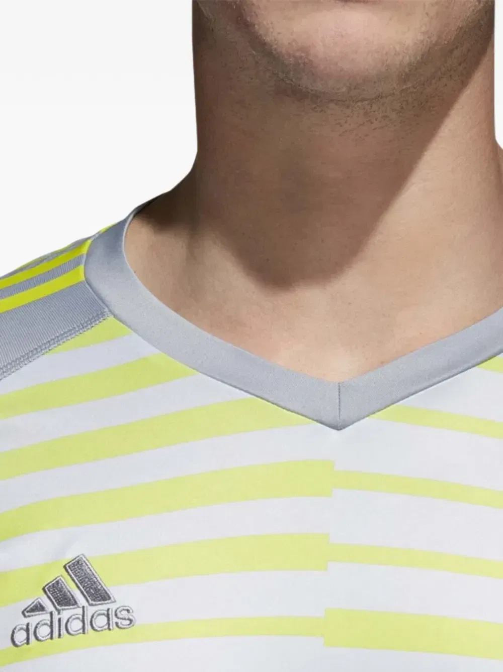 Полосатая футболка с длинными рукавами Adidas, белый — фото 2