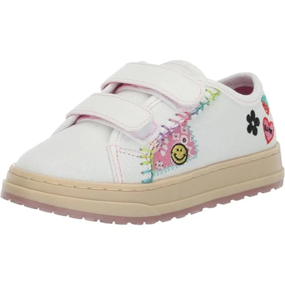 Детские кроссовки на шнуровке из хлопкового канваса Maples Steve Madden, White