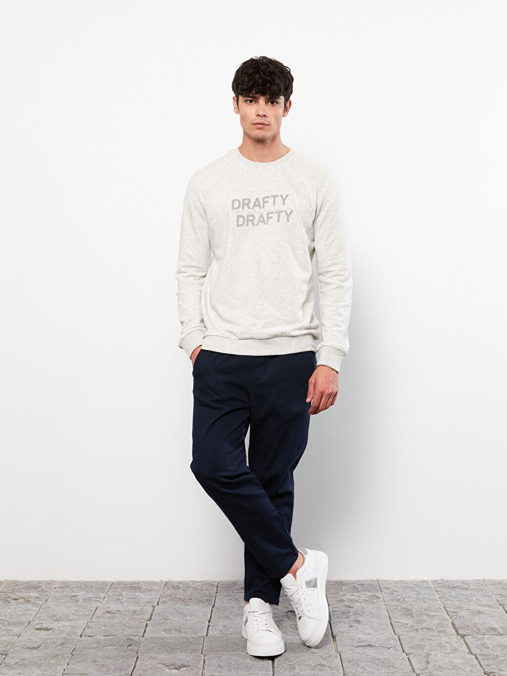 

Мужская толстовка с круглым вырезом и длинными рукавами LCW Casual, Серый, Мужская толстовка с круглым вырезом и длинными рукавами LCW Casual