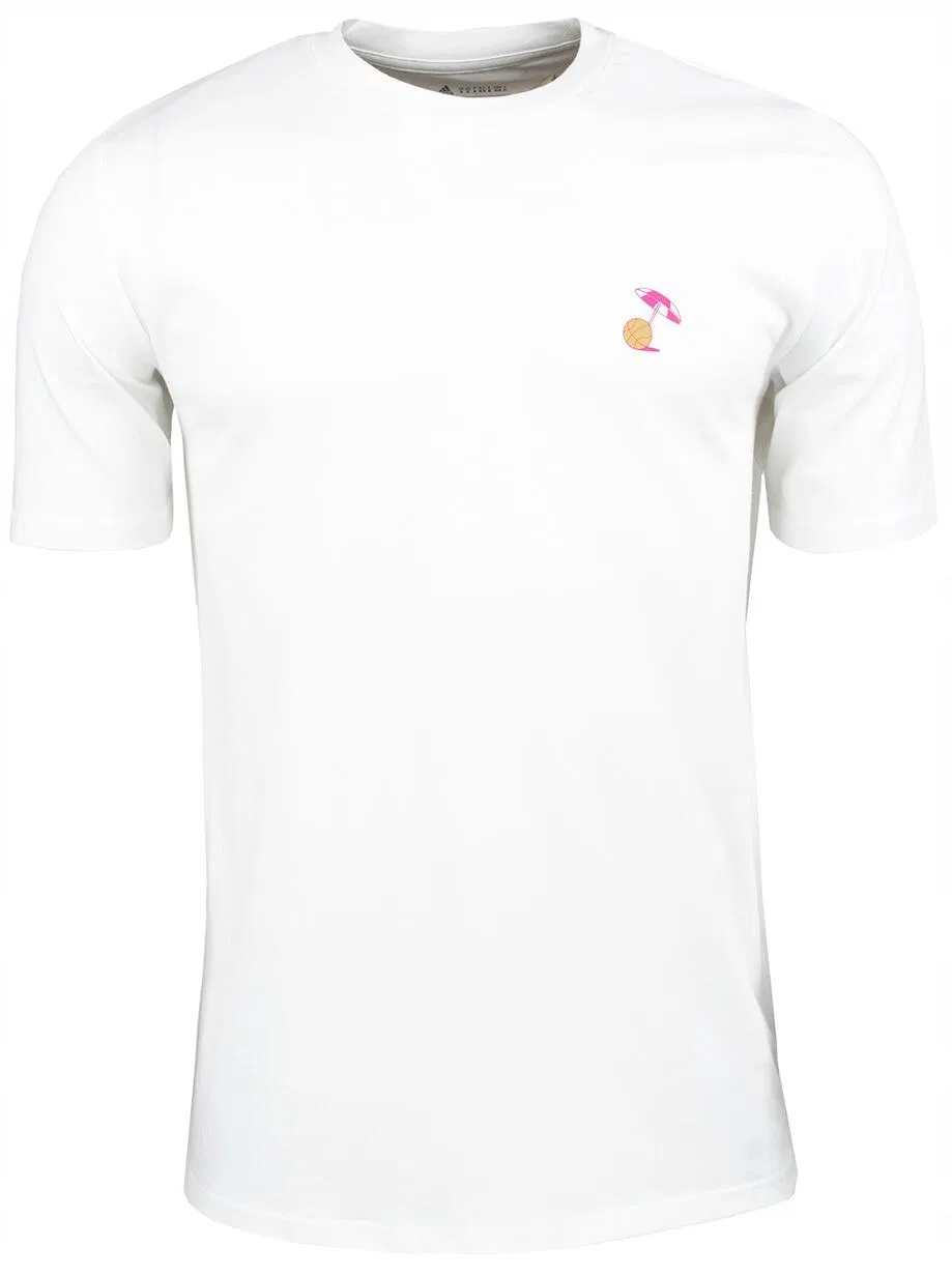 Мужская хлопковая футболка с принтом Lil Stripe Spring Break Graphic adidas, Weiß