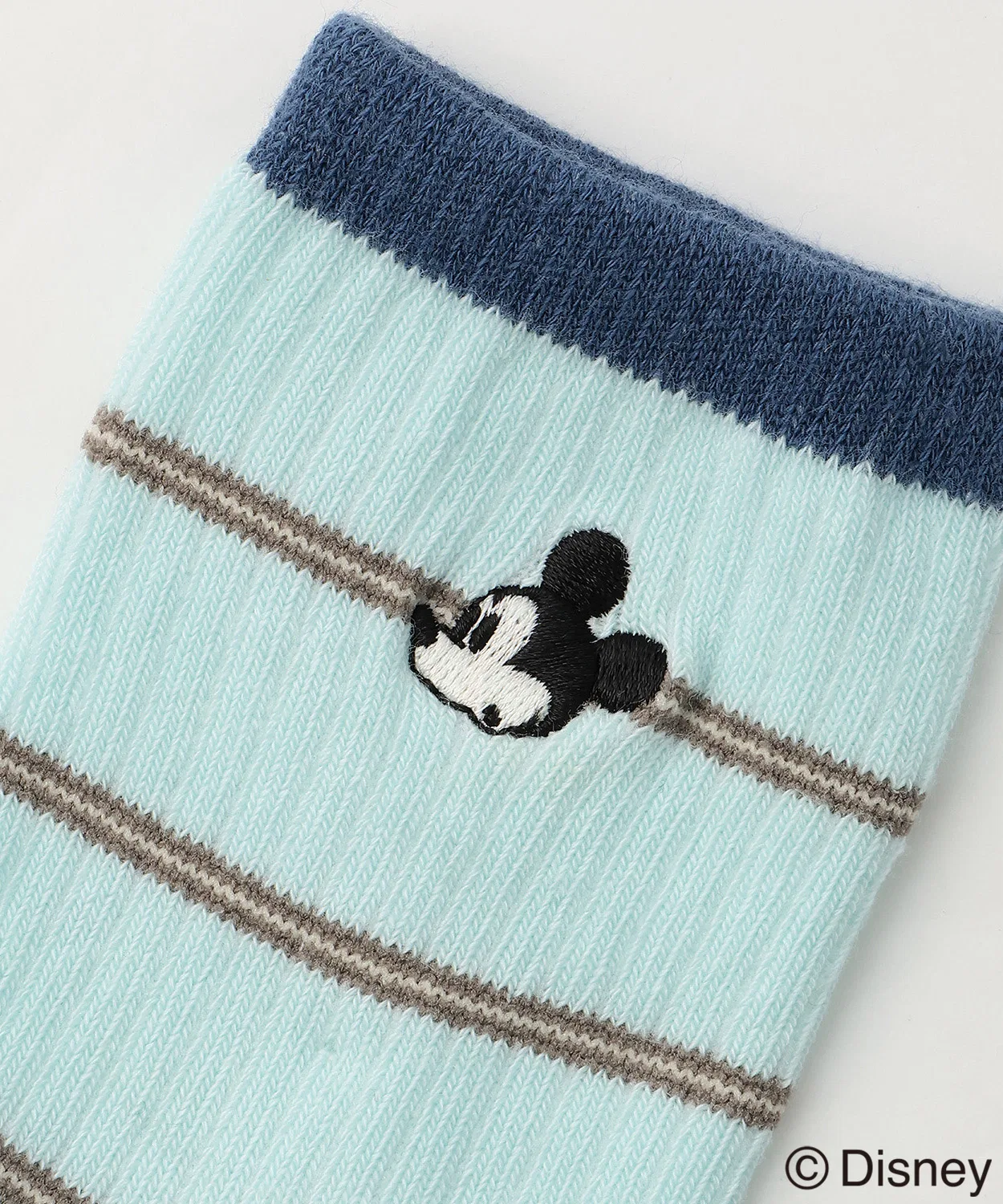 Детские носки с вышивкой Микки Мауса, модель Mickey Embroidery, petit main, Sax Blue — фото 2