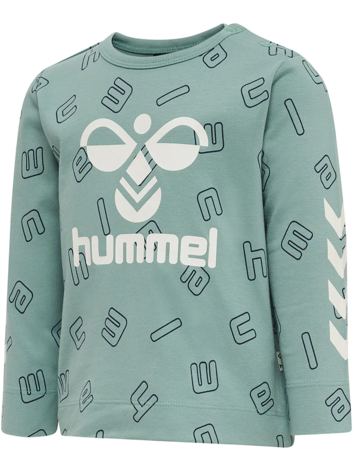 Детская футболка с длинным рукавом Hmlathens Hummel, Blau Tiefseeblau Mediterranes Blau — фото 4
