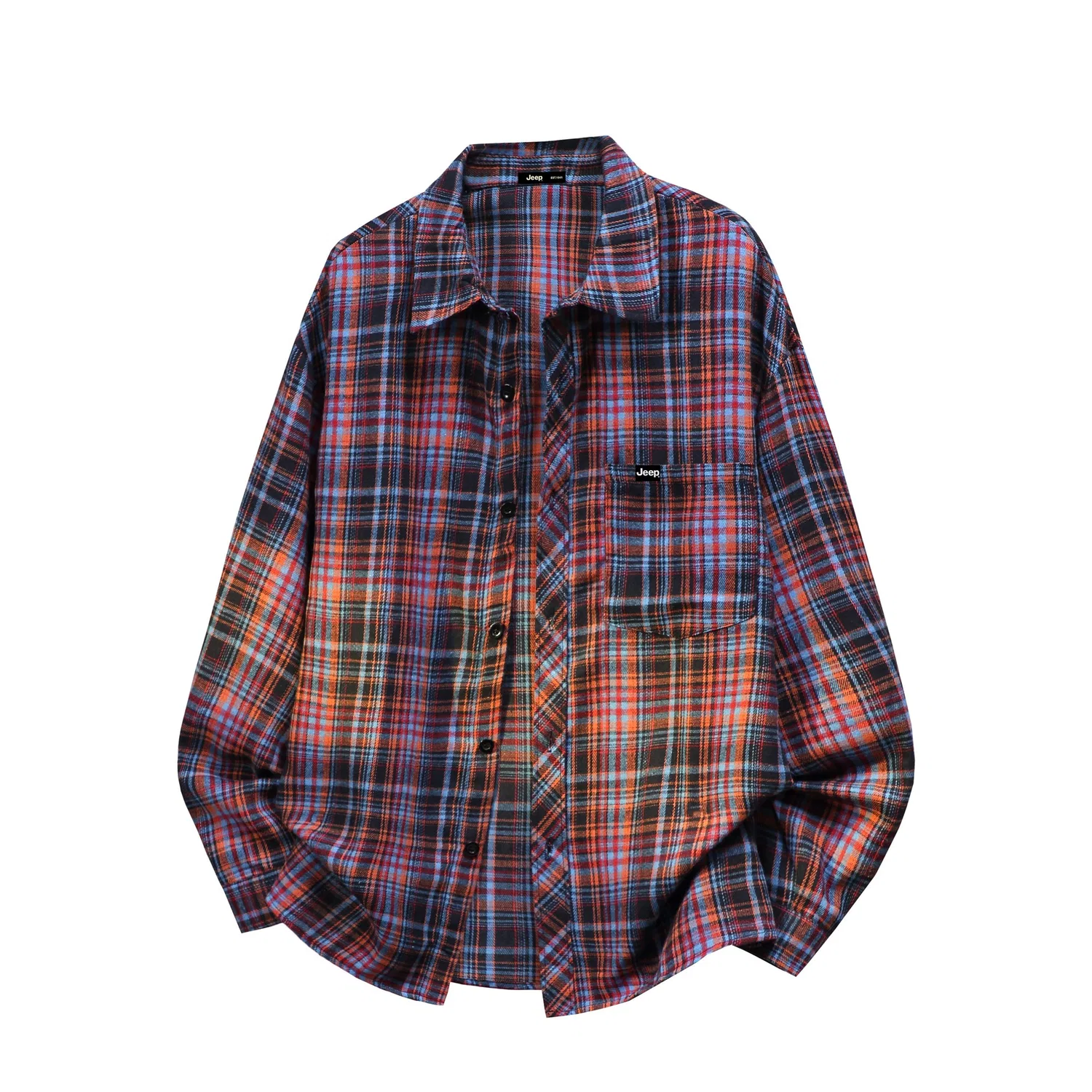 Детская рубашка с длинным рукавом Jeep Leisure Collection, Blue Plaid — фото 3